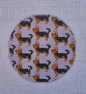 Yorkshire Terrier Round by Mopsey Designs (thumbnail)