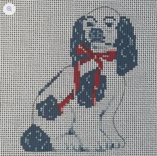 Staffy with Red Bow by The Gingham Stitchery (thumbnail)