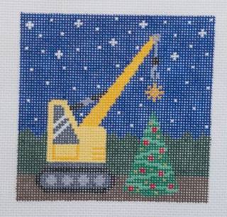 Christmas Crane Canvas by Beau Verre Art (thumbnail)