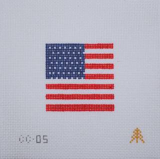 Mini American Flag Canvas by Evergreen Needlepoint (thumbnail)