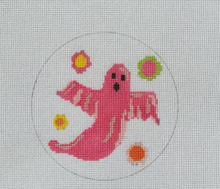 Pink Groovy Ghost Canvas by KCN Designers (thumbnail)