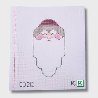 Scallop Santa Face Canvas by Kathy Schenkel (thumbnail)