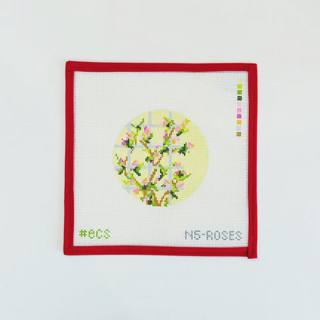 Climbing Roses Floral Round by Elizabeth Crane Swartz (thumbnail)
