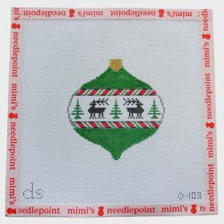 X-Mas Ball with Reindeer by Doolittle Stitchery (thumbnail)