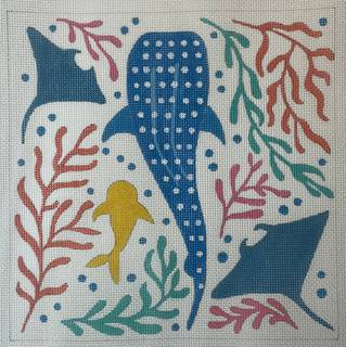 Sealife Pillow by Alice Peterson (thumbnail)
