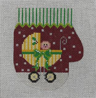 Snowman Baby Carriage by Meredith Collection (thumbnail)