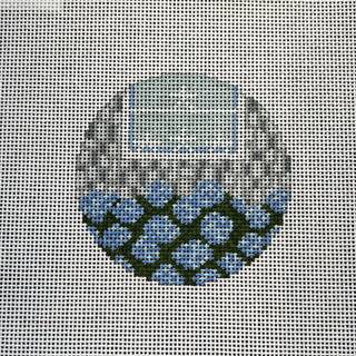 Maddie Sweet · Shingles and Stars Round Blue by The Gingham Stitchery (thumbnail)