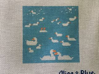 Swimming Ducks by Alice & Blue Needlepoint Designs (thumbnail)