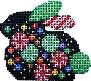 Peppermint Confetti Christmas Bunny by Associated Talents (thumbnail)