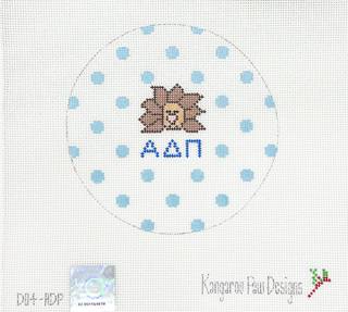 Alpha Delta Pi Blue Dots Round by Kangaroo Paw Designs (thumbnail)