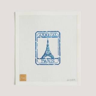 Paris Passport Stamp by Audrey Wu Designs (thumbnail)