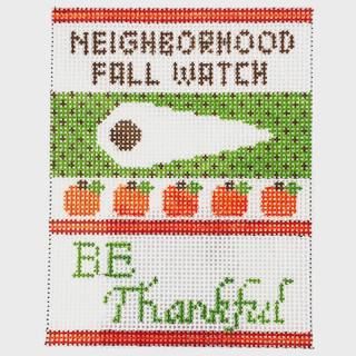 Thanksgiving Ornament - Neighborhood Fall Watch by Kimberly Ann Needlepoint (thumbnail)