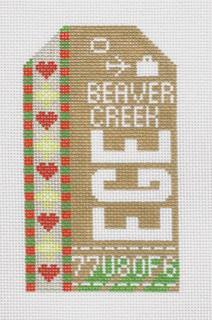 Retro Travel Tag - Beaver Creek by Hedgehog Needlepoint (thumbnail)