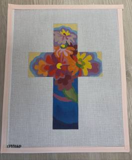 Large Cross - Walter's Zinnias by Ann Wheat Pace Designs (thumbnail)