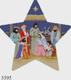 Star Nativity, Tree Topper by Liz Goodrick-Dillon (Tapestry Tent, via Susan Roberts) (thumbnail)