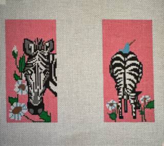 Zebra Eyeglass Case by Stitch Style Needlepoint (thumbnail)