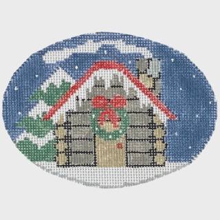 Log Cabin Oval by Kathy Schenkel (thumbnail)