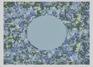 Hydrangea Clutch Blue Oval by Mimi In Stitches (thumbnail)