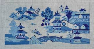 Blue Porcelain - 13m by Susan Roberts Needlepoint (thumbnail)