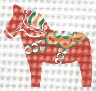 Dala Horse - Orange Red by Pepperberry Designs (thumbnail)