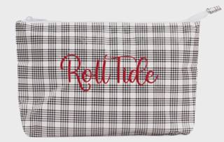 Alabama black plaid medium stash bag by Wipstitch Needleworks (thumbnail)