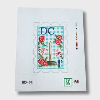 Washington DC Stamp Canvas by Initial K Studio (thumbnail)