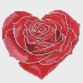 Rose Heart Small Red by Laura Love Designs (thumbnail)