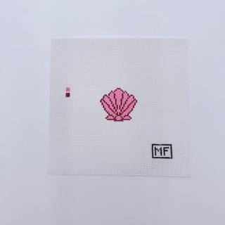 Pink Shell Mini Canvas by M F Needlepoint (thumbnail)