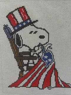 Snoopy Sewing Flag by Officially Needlepoint (thumbnail)
