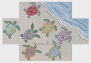 Painted Turtles Brick Cover by Liz Goodrick-Dillon (Tapestry Tent, via Susan Roberts) (thumbnail)