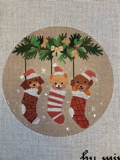 Doggies in Stocking by Mindy's Needlepoint Factory (thumbnail)