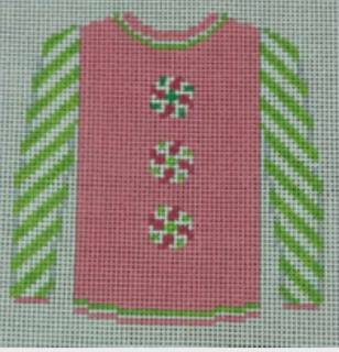 KKO199AF (Peppermints on Pink with Lime Sleeves) by Kristine Kingston (thumbnail)