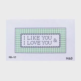 I Like You & I Love You Canvas by Nash and Daughter (thumbnail)
