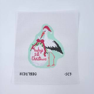 Baby's First Christmas Green Stork Green 13 mesh by KCN Designers (thumbnail)