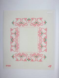Bunny Rabbit Frame -Pink Canvas by Anne Fisher Needlepoint (thumbnail)