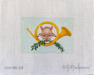 Fox with horn insert by Kate Dickerson Needlepoint Collections (thumbnail)