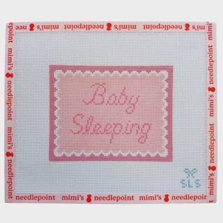 Baby Sleeping Pink Scallops by SLS Needlepoint (thumbnail)