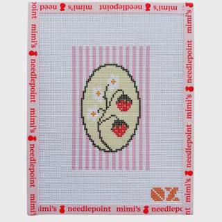 Strawberry Striped Oval by Oz Needle and Thread (thumbnail)