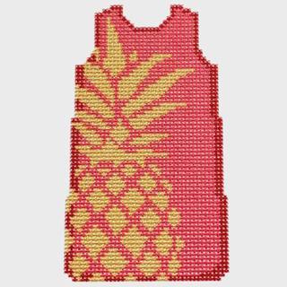 NTG TS220 - Pineapple Stencil Mini Shift/Pink by Two Sisters Needlepoint (thumbnail)