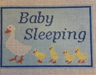 Baby Sleeping w/Ducks - Blue by Dogwood Needlepoint (thumbnail)