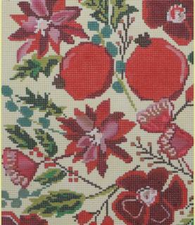 M-KAA9019 Pomegranate and Poinsettia by Cooper Oaks Designs (thumbnail)