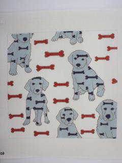 Retrevior in Blue by Anne Fisher Needlepoint (thumbnail)