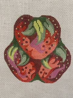 Strawberry Ornament by Kelly Clark Needlepoint (Colonial Needle) (thumbnail)