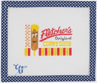 Fletcher's Corny Dogs Canvas by Wipstitch Needleworks (thumbnail)