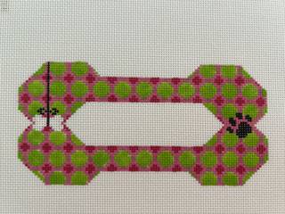 Dog Bone - Green & Fuchsia by Danji Designs (thumbnail)