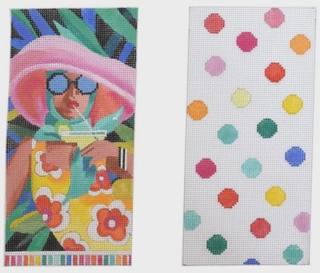 Sipping Cocktail & Dots Eyeglass Case by Colors of Praise Art Studio (thumbnail)