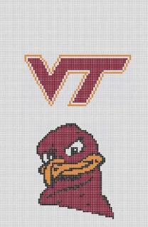Virginia Tech Mini Flag Canvas by Needlepoint by Laura (thumbnail)