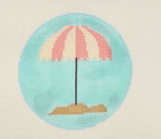 Pink Beach Umbrella Round by Atlantic Blue Canvas (thumbnail)