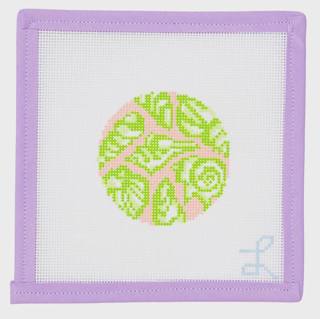 Pink & Green Shell Round by Lycette Designs (thumbnail)