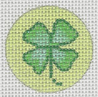 Key Fob Insert - Four-Leaf Clover by Kate Dickerson Needlepoint Collections (thumbnail)